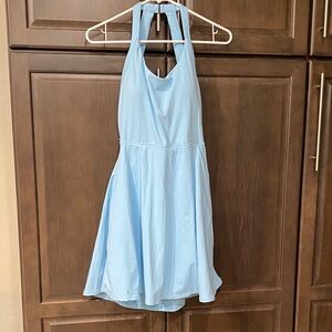 HALARA Sky Blue Halter Dress